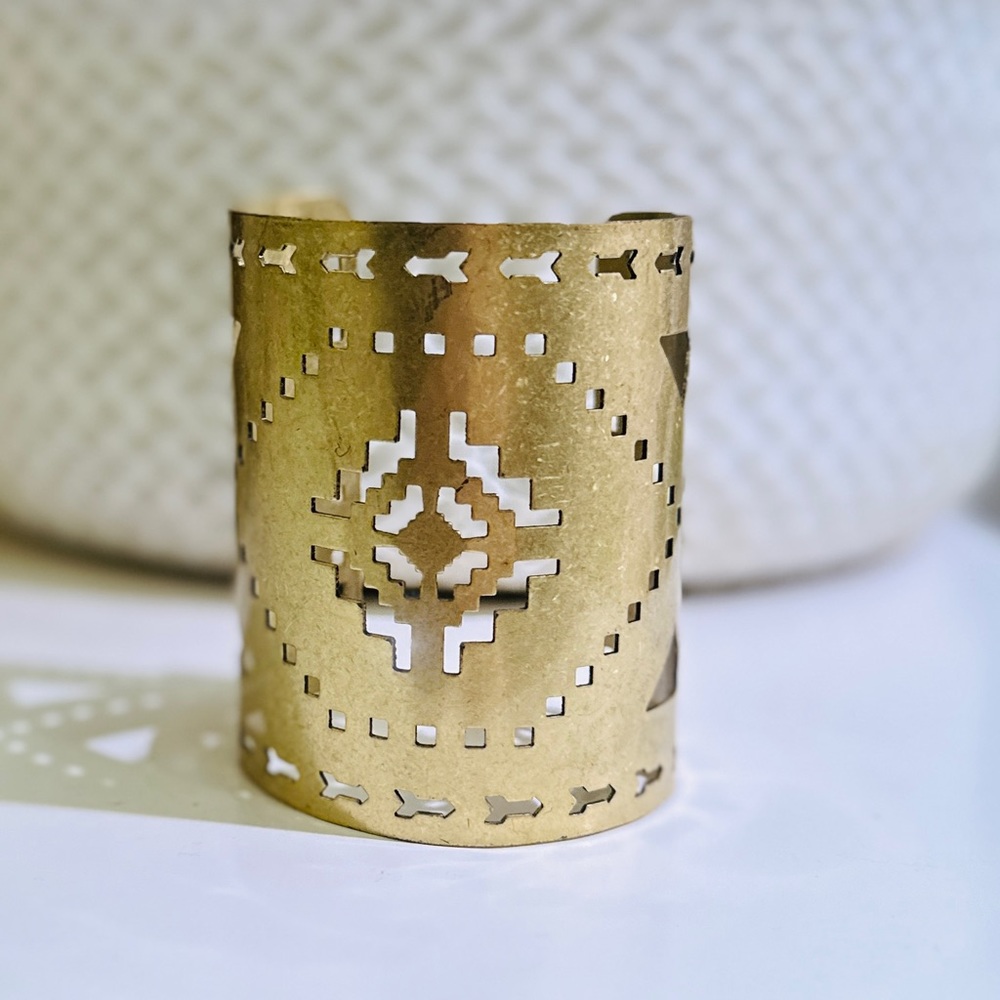 Bronze Gold Boho Cuff Bracelet